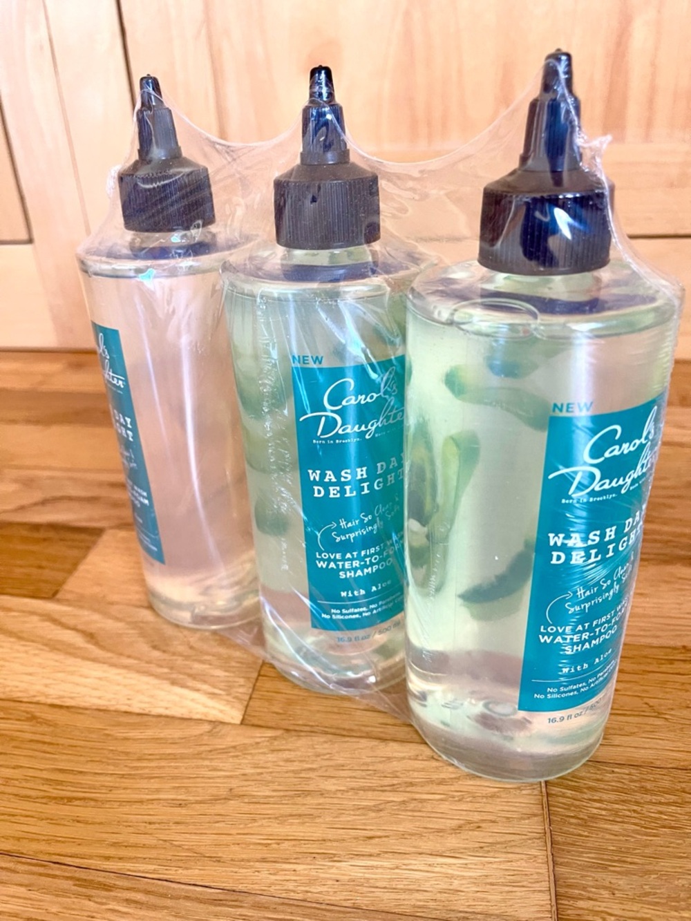 Lot Of 3 Carol's Daughter Wash Day Delight Water-to-Foam Shampoo 16.9 oz ea Aloe